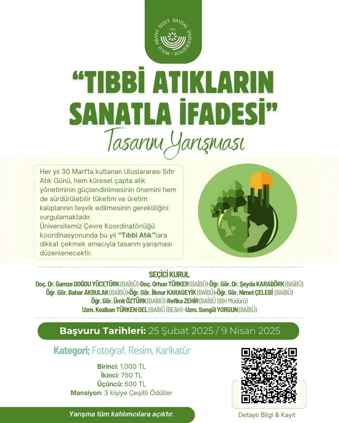 "Tıbbi Atıkların Sanatla İfadesi" Tasarım Yarışması
