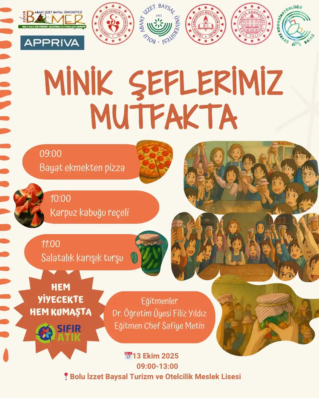 ''Minik Şeflerimiz Mutfakta'' Projesi İle Sıfır Atık Projesi Küçük Yaşta Kazandırıldı