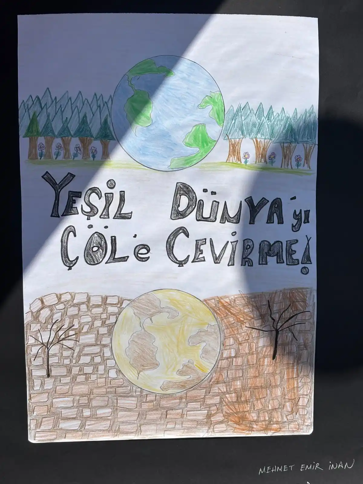 50. Yıl İzzet Baysal İlkokulu'nda Küresel İklim Değişikliği Farkındalık Etkinliği ve Resim Sergisi Gerçekleştirildi galeri görseli