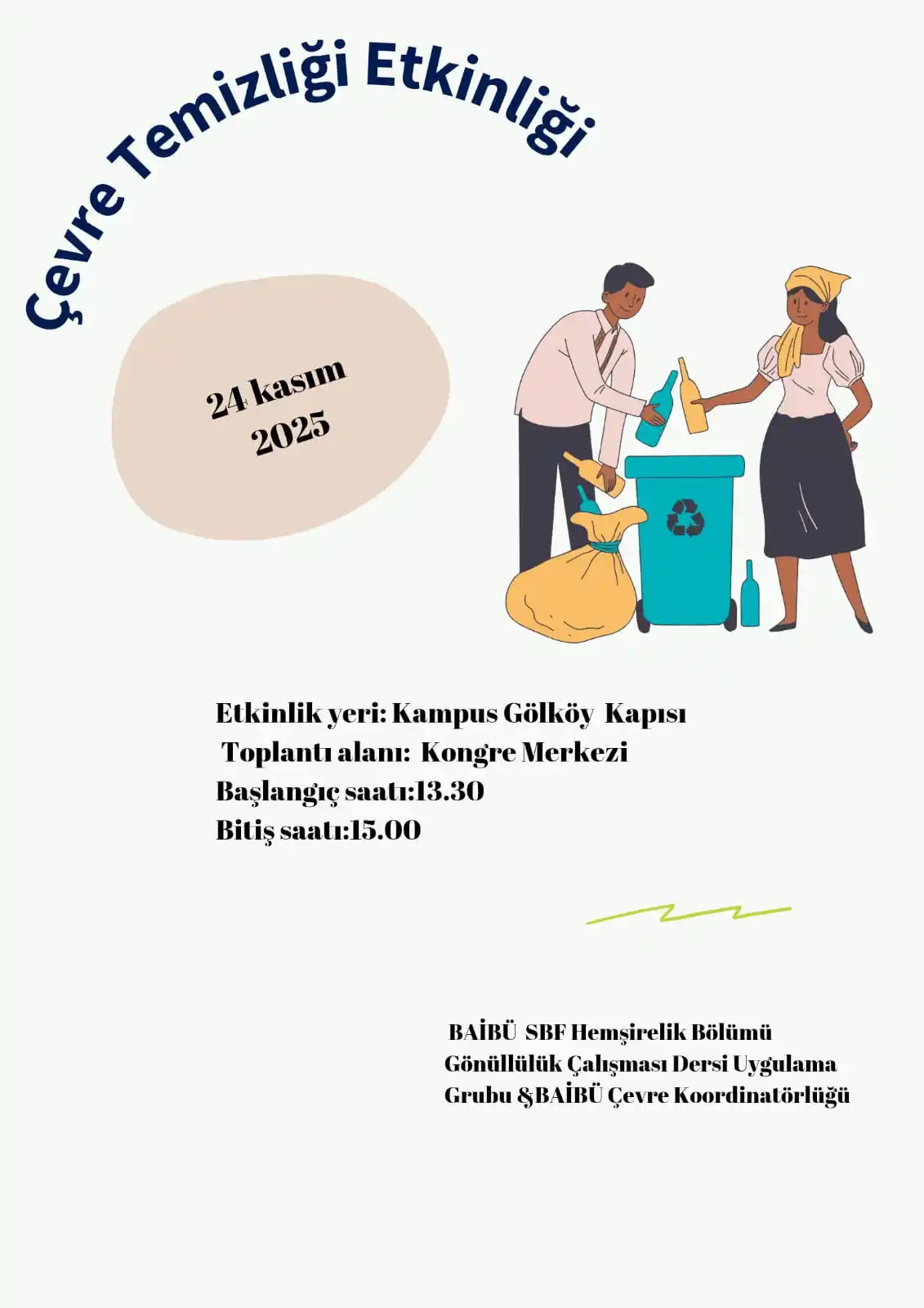 BAİBÜ'de Çevre Temizliği Etkinliği